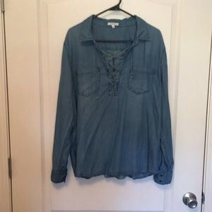 Denim Blouse by Maurices XL